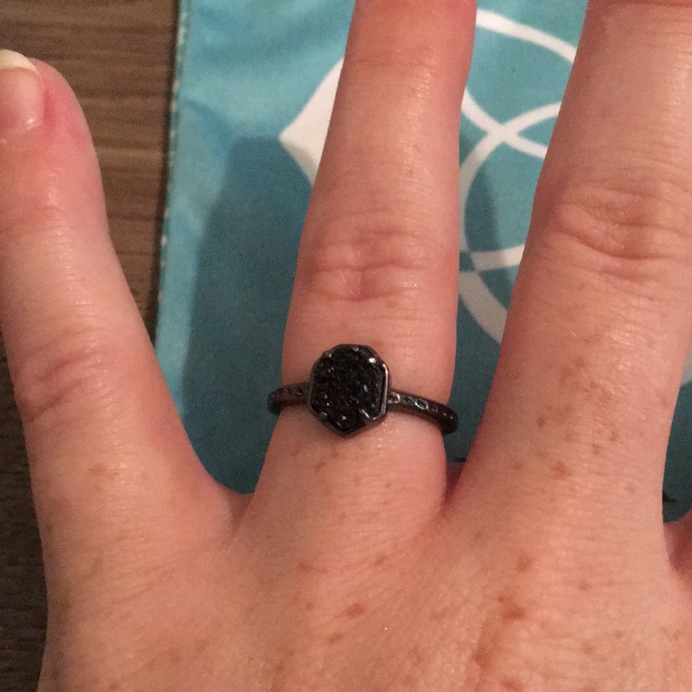 KS Black Drusy Ring